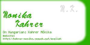 monika kahrer business card